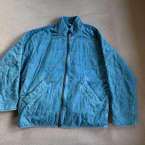 free people quilted denim jacket